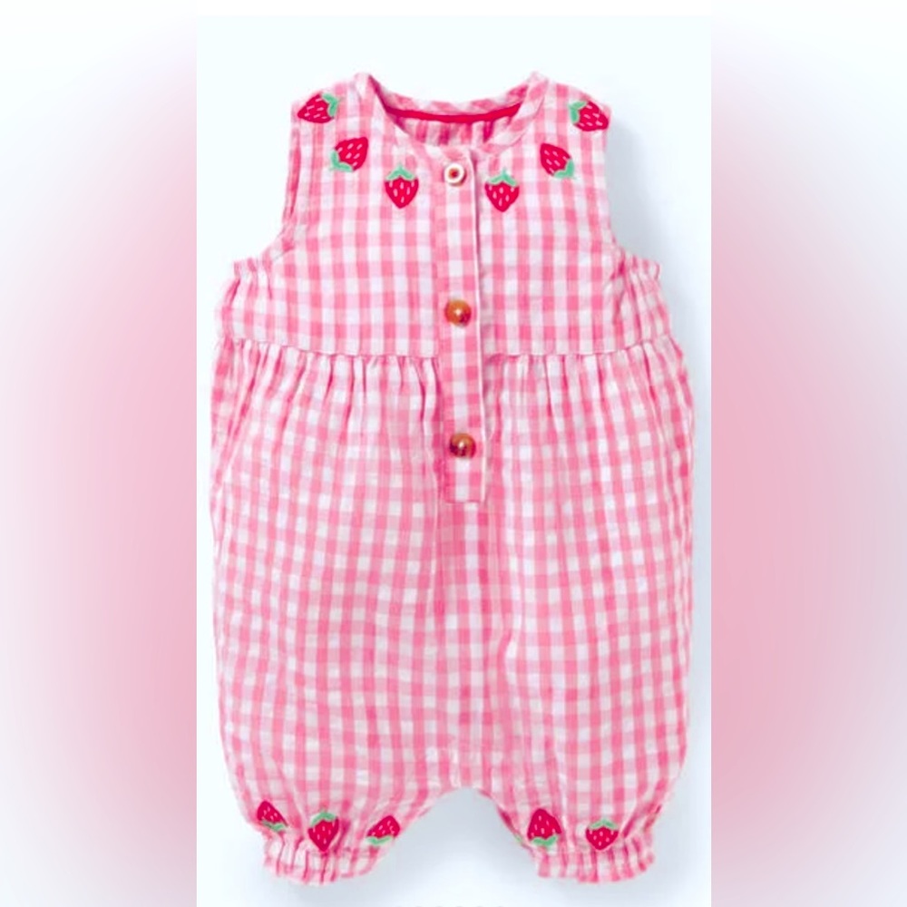 Mini Boden Fin Woven Romper. 12-18 month .